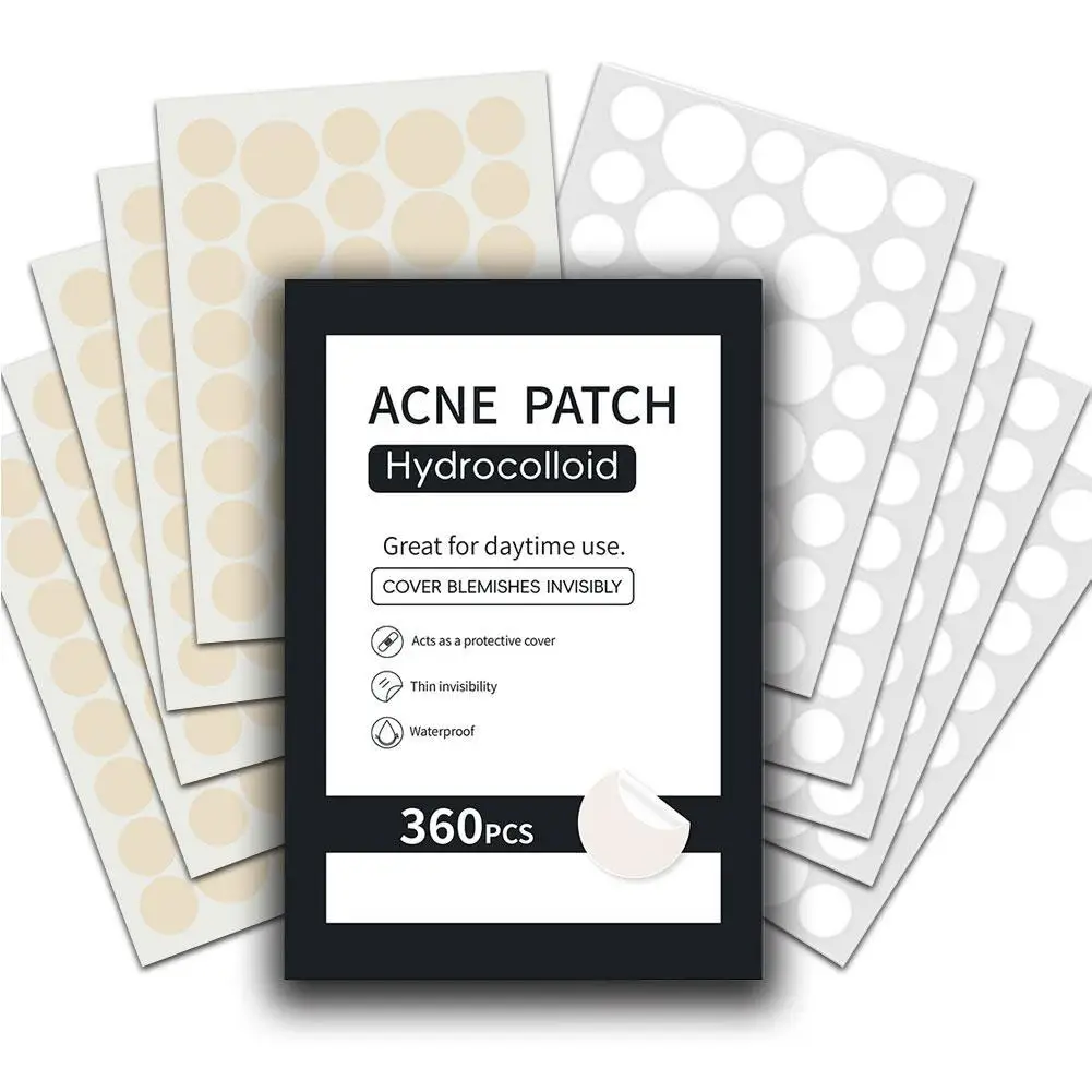 360pcs/600pcs Pimple Patch, Round Pimple Sticker Pimple Patch Covering Blemishes PE Pimple Patch Concealer Pimple Multiple Sizes