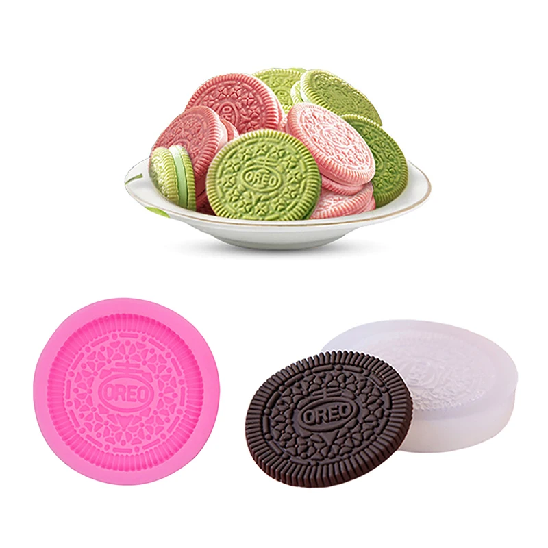 Silicone OREO Cookie Molds Kitchen Baking Chocolate Fondant Cookie Moulds DIY Party Dessert Supply Gift Craft Cake Decoration