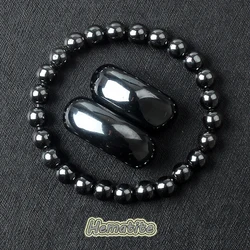 Reiki Natural Hematite Stone Bracelets Men Women No-Magnetic Beads Charm Chakra Yoga Energy Strand Bangles Wristband Jewelry New