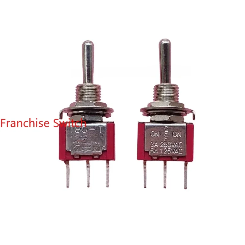 

10PCS button switch T8014-SECQ three-pin three-gear, pin 6MM opening T80-T