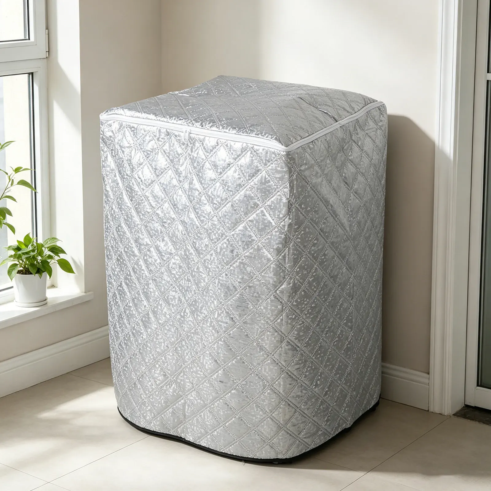 

Heavy Duty All Weather Washing Machine Cover Full Coverage Waterproof Dustproof Anti-Uv Protector for Outdoor Balcony Front Load