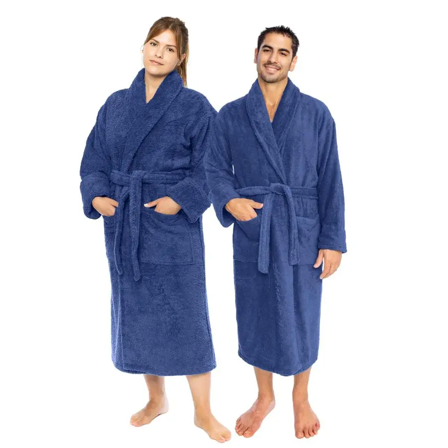 

Банный халат из турецкой хлопчатобумажной махровой ткани премиум-класса 100, мягкий плюшевый длинный халат унисекс