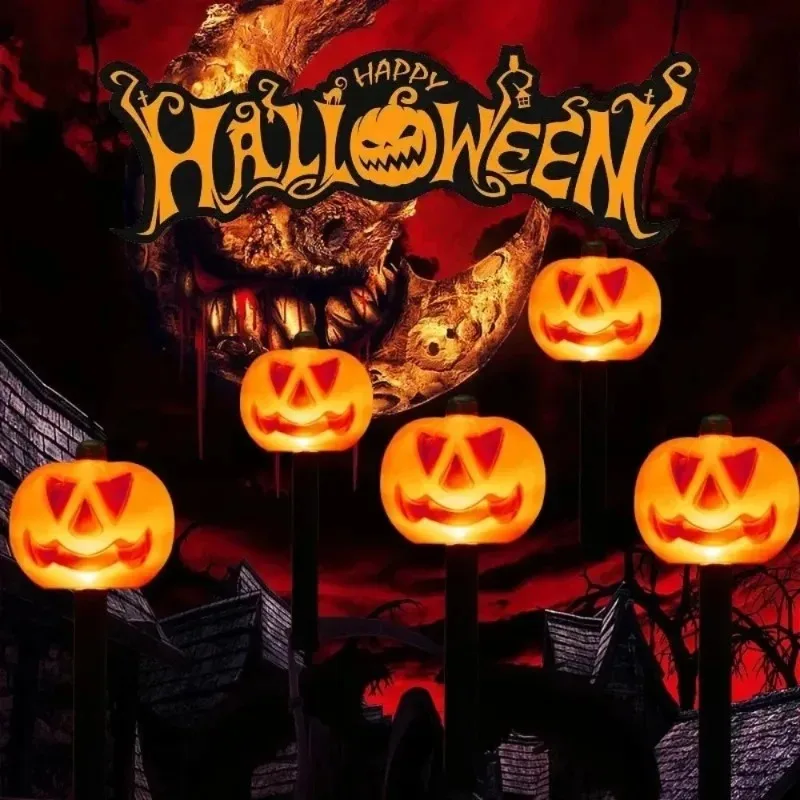 Halloween Outdoor Kürbis Rasen Boden Einfügung Lampe Solar Energie Hof Wasserdichte Dekoration Lampe Garten Terrasse Atmosphäre