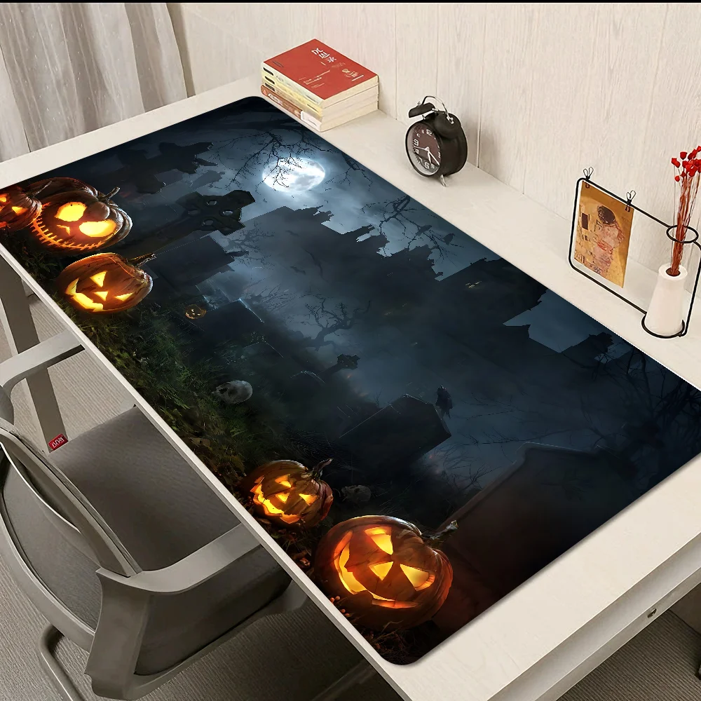 Large Terror Castle Halloween Night Mousepad New Arrivals Large Gaming Mousepad L XL XXL Gamer Mouse Pad Size For Keyboards Mat