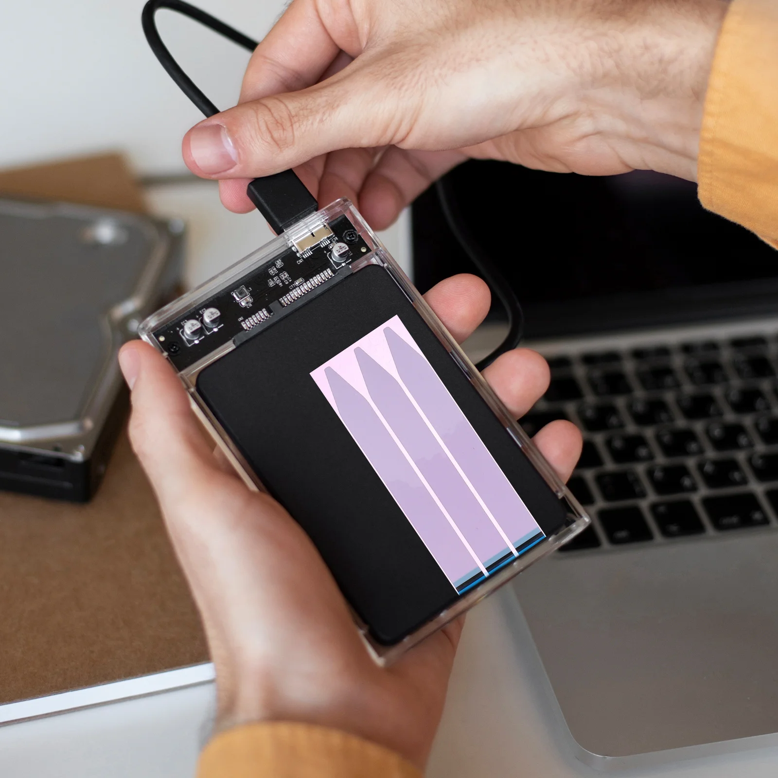 8 Sheets Adhesive Strips Strong Adhesion Replacement Phone Backing Sticker for Secure Fixing Phone Remote Watch