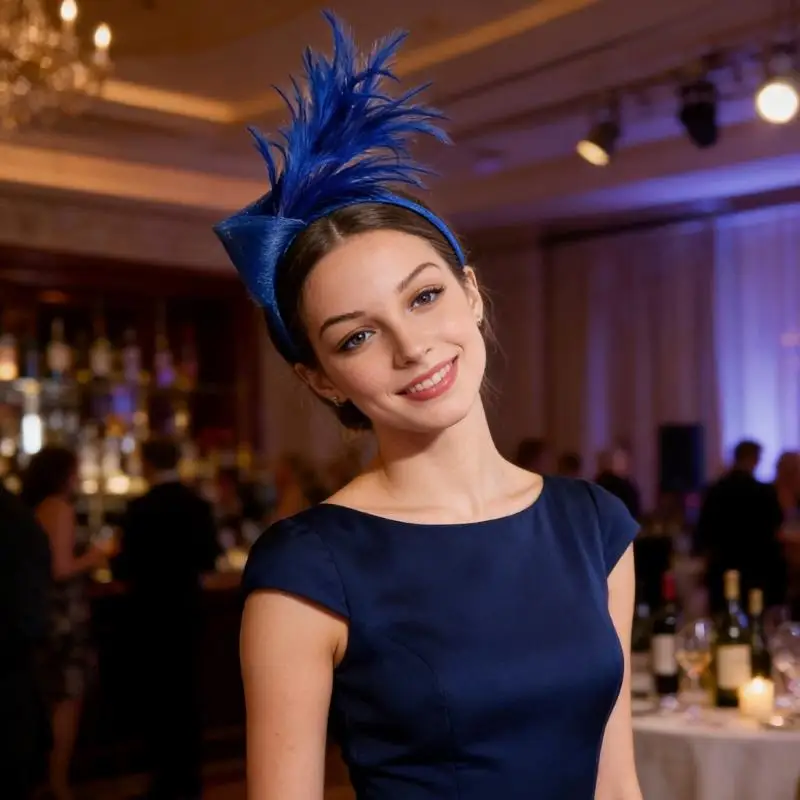 

Элегантная сетчатая повязка для волос 39BB с перьями для женщин и девочек, свадебный аксессуар, подарок