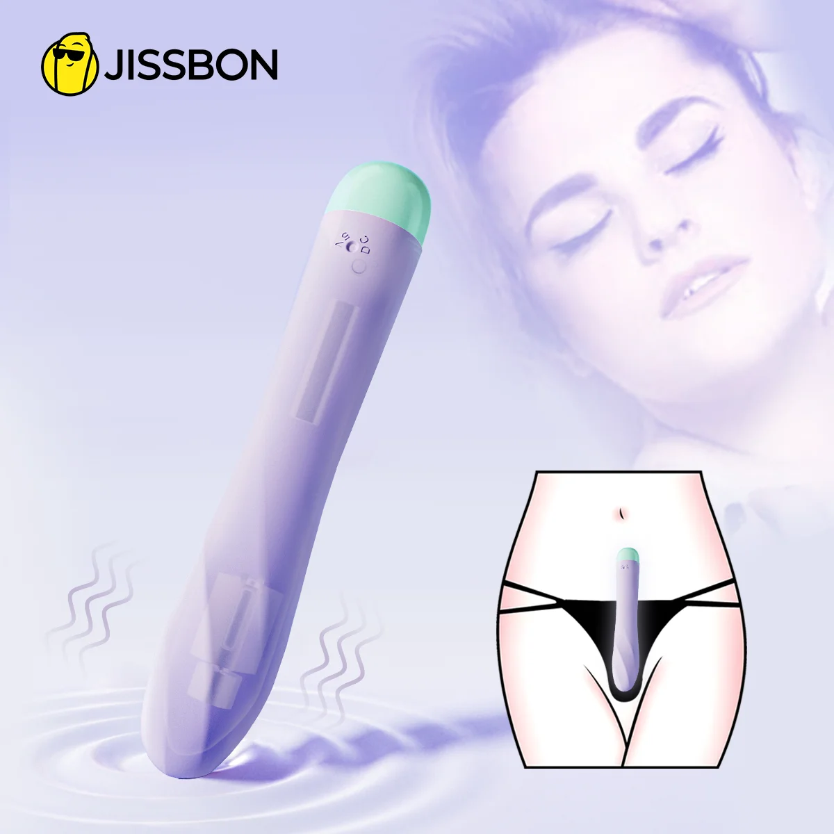 Jissbon Women Dildo Vibrator Max Lollipop with 10 Vibration Modes Penetration G-spot Dildo Vibrator Sex Products for Women