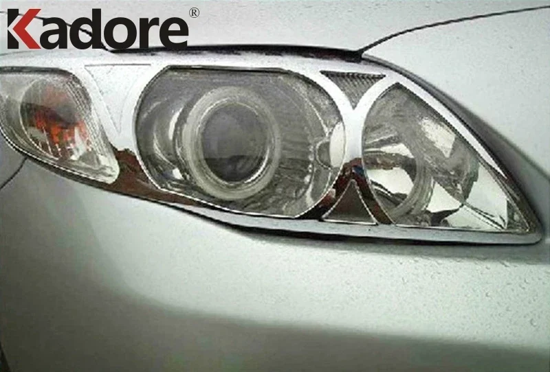 For Toyota Corolla 2010 2011 Chrome Car Front Head Light Lamp Cover Trims Headlight Headlamp Frame Trims Exterior Accessories