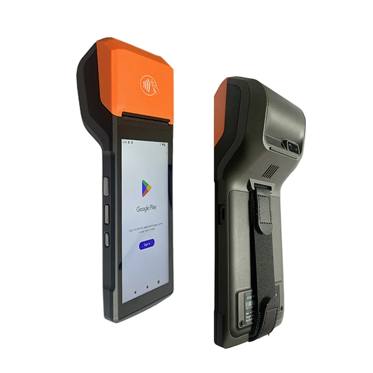 Android 8.1 5.5 pouces Mobile Pos Bluetooth dispositif d'impression portable Pos Machine avec 58mm imprimante de reçus thermique