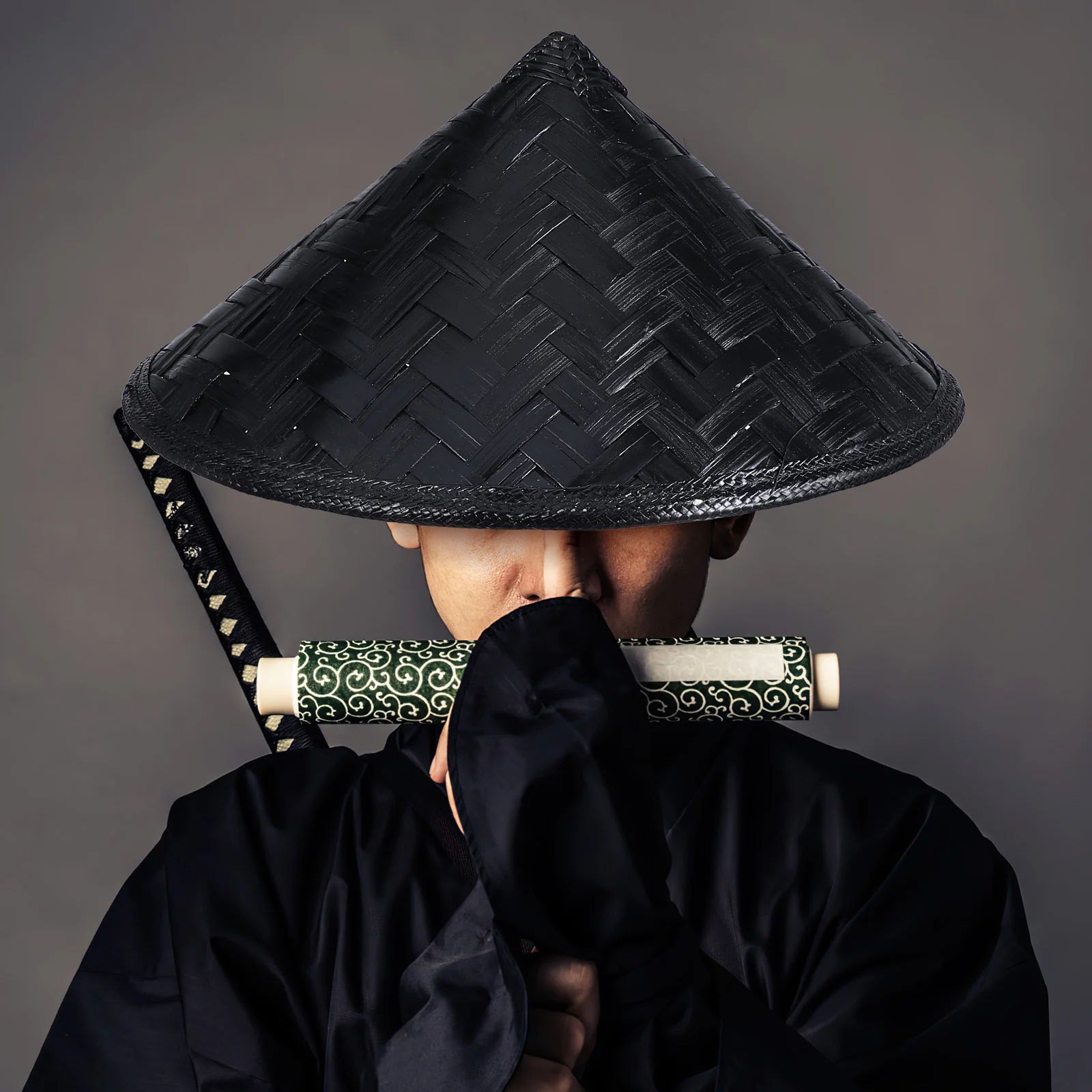 Cosplay Ninja Hat Japanese Samurai Hat Bamboo Hat Samurai Cosplay Knight Cap Rice Hat Fish Hat Cosplay Props For Performance