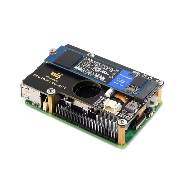 Tarjeta de expansión Raspberry Pi 5 PCIe a M.2 SSD protocolo NVMe transmisión de alta velocidad de 8Gbps