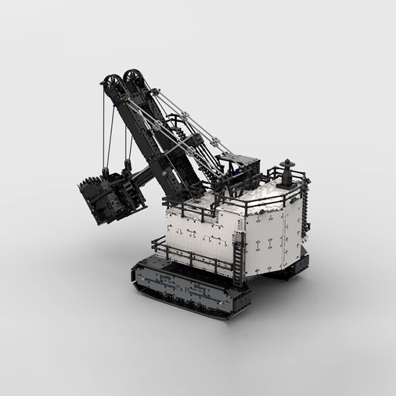 [10035 قطعة] حفارة مجرفة حبلية كهربائية MOC نموذج مخصص مع دلو مرتفع و360 °   دوران