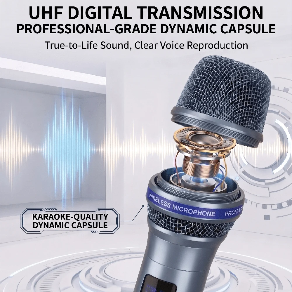 DGNOG U-88 Rechargeable 2.4G W - đánh giá và giá Bluetooth Karaoke Microphone Handheld