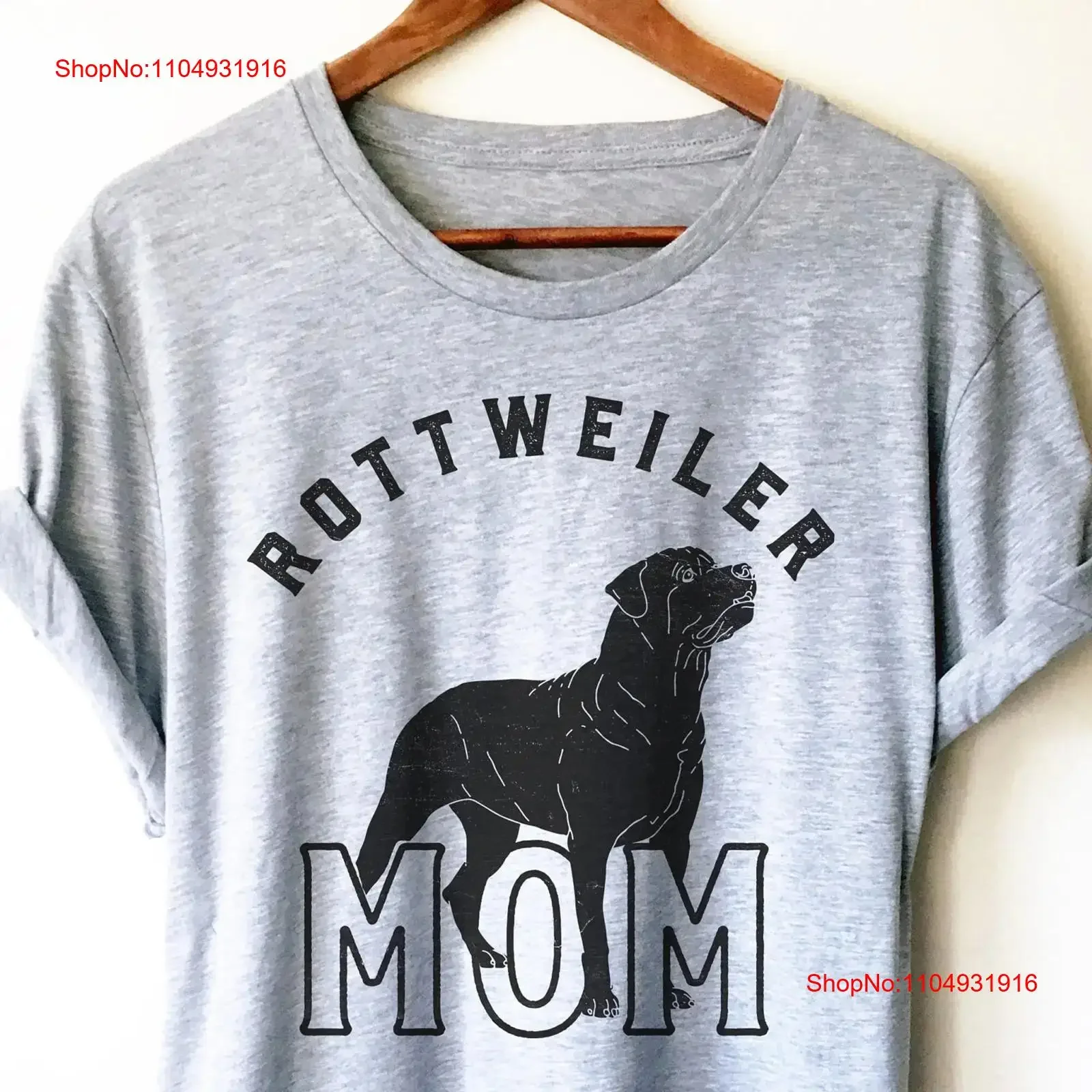 

Rottweiler Mom T Shirt Dog Lover vintage Washed Stretched Stylish homme Casual Unisex designer clothes Slightly Comfortable