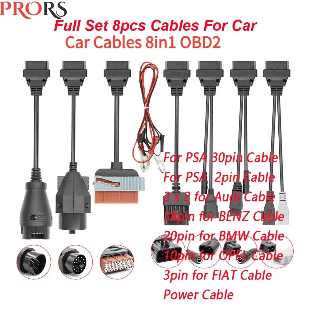 

NEW Diagnostic Connector for TCS Pro Multidiag Pro+ Adapter OBD Full Set 8 PCS Car Cables with 30/20/38/3/2 Pin Diagnostic Tools