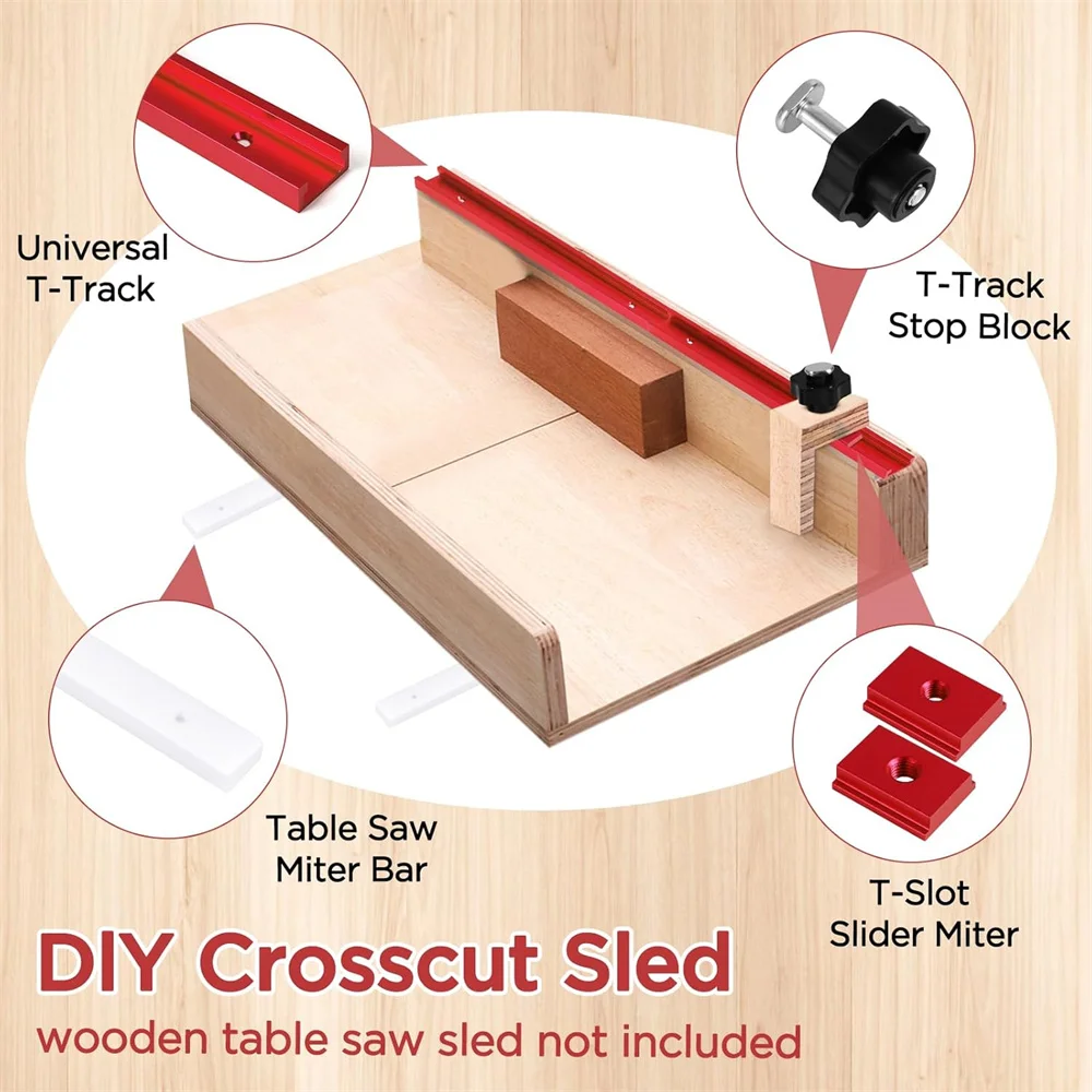 DIY Table Saw Crosscut Sled Kit with 17
