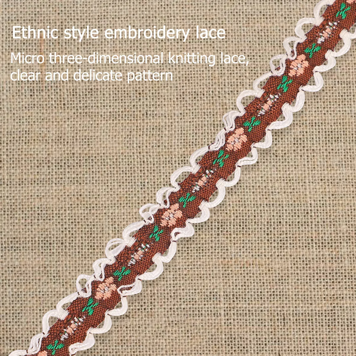 

2 Yards Embroidery Trim Fashion Diy Clothes Lace Chic Flower Pattern Narrow Ribbon For Costume Accessory Decor Lace