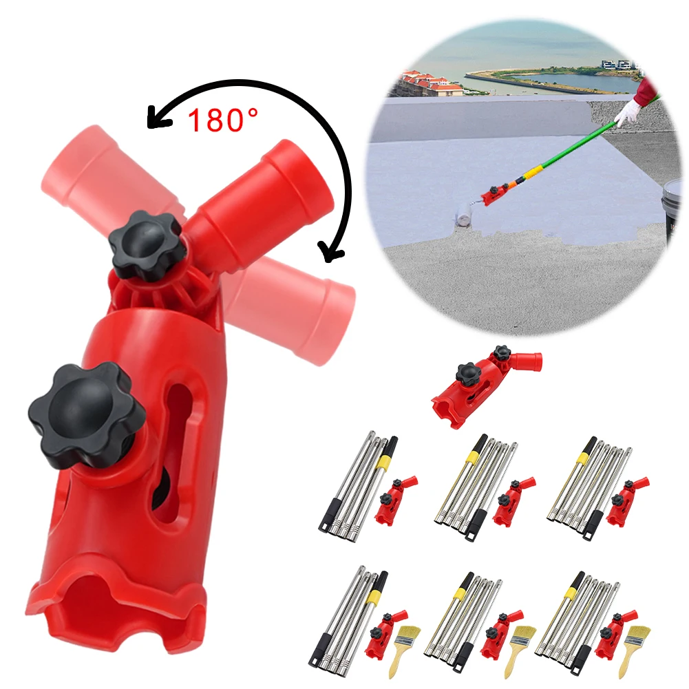 Multi-Angle Paint Brush Extender Extension Pole Attachments Detachable Paint Pole Extension Device Cleaning Brush Extender Stick