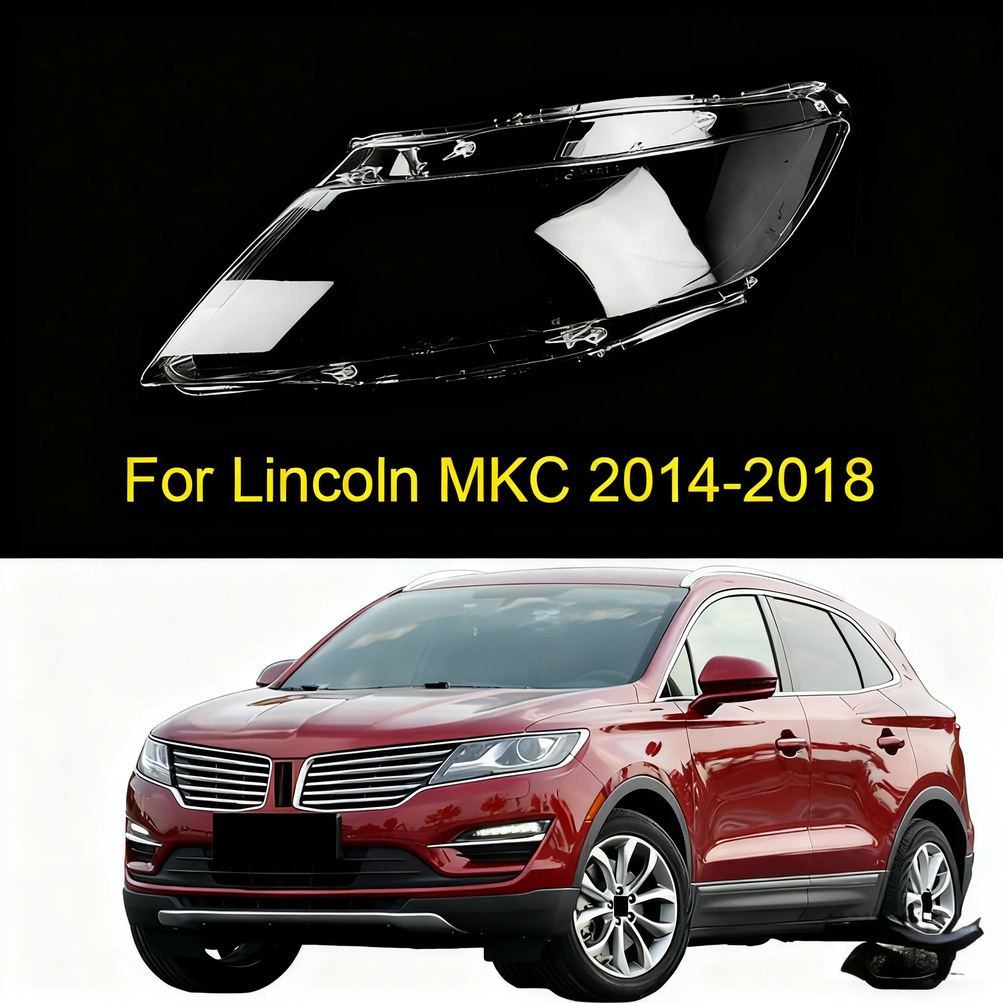 

Auto Light Caps For Lincoln MKC 2014 2015 2016 2017 2018 Car Headlight Cover Transparent Lampshade Lamp Case Glass Lens Shell