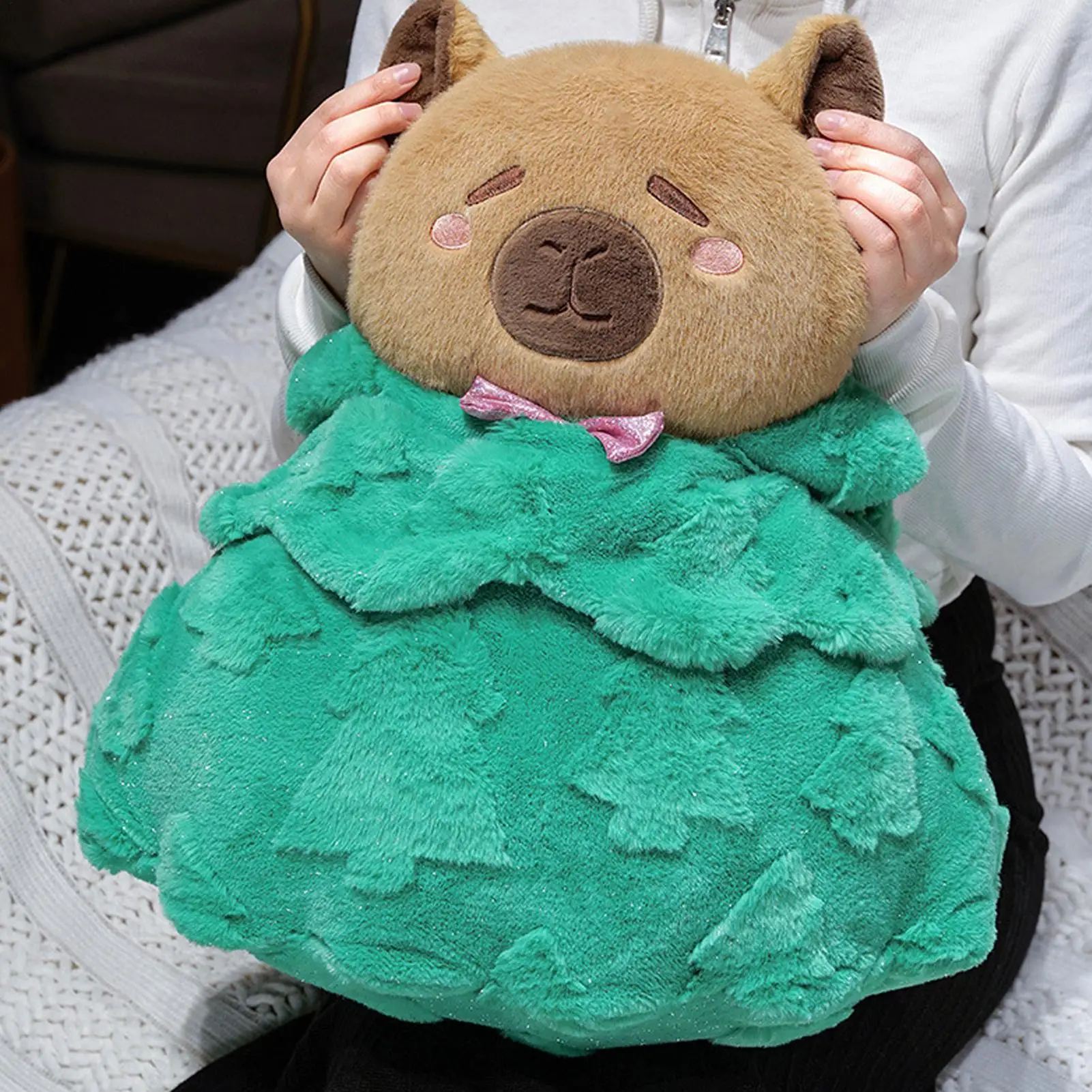 

На Рождество Капибара плюшевая 15,8-дюймовая фигурка куклы мягкие игрушки для детей, взрослых, девочек и мальчиков, подруга, Рождество