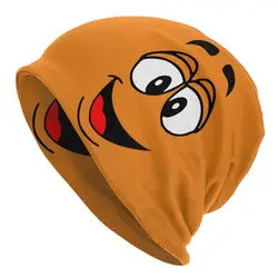 Cartoon Chocolate Yellow Candy Faces Bonnet Hats Hip Hop Knitted Hat For Women Men Warm Winter Skullies Beanies Caps