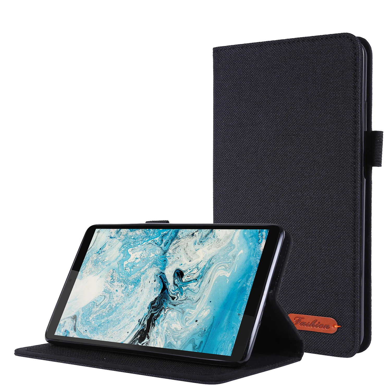 

Cloth Texture Card Slots Stand Leather Protective Cover for Lenovo Tab M7 (2nd Gen) TB-7305F / (3rd Gen) - Black
