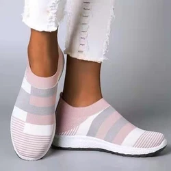 Scarpe da donna vulcanizzate Zapatillas Mujer Sneakers lavorate a maglia donna nuove scarpe basse Mix Color Vulcanize scarpe Casual Chaussure Femme