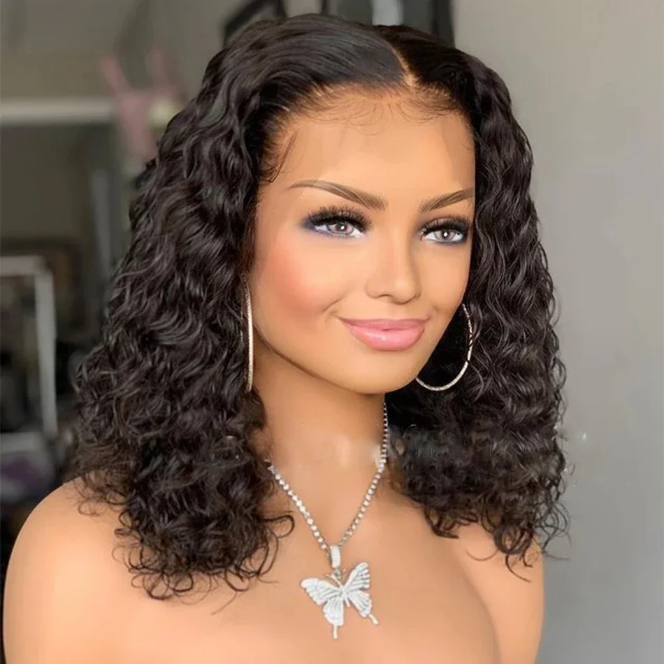 

Black Soft 20Inch 180Density Long Kinky Curly Lace Front Wig For Women BabyHair Heat Resistant Glueless Preplucked Daily