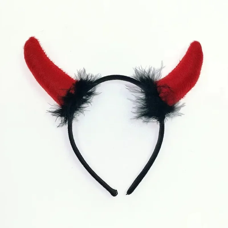 Halloween Headband with Devil Horns and Trident Perfect for Costume Party