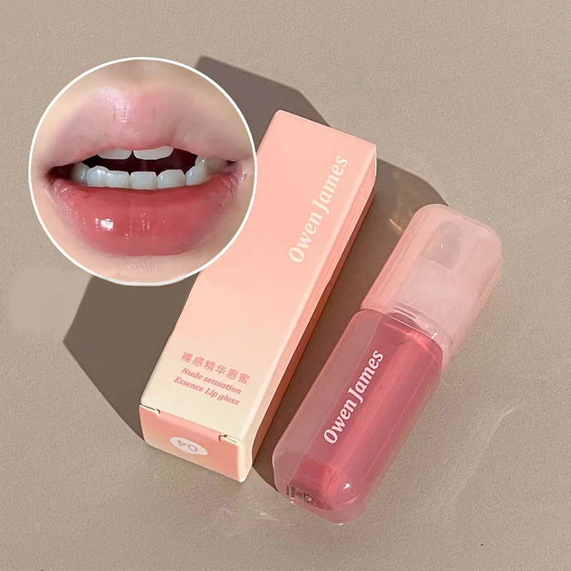 Esmalte de labios de espejo, agua hervida pura, hidratante de larga duración, ligero, hidratante, sin teñir, esmalte de labios asequible