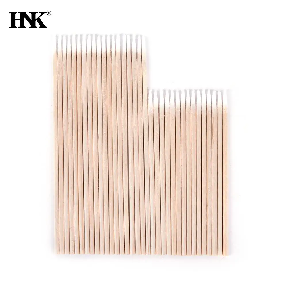 Disposable Ultra-small Cotton Swab 100pcs Lint Free Micro Brushes Wood Cotton Buds Swabs Eyelash Extension Glue Removing Tools