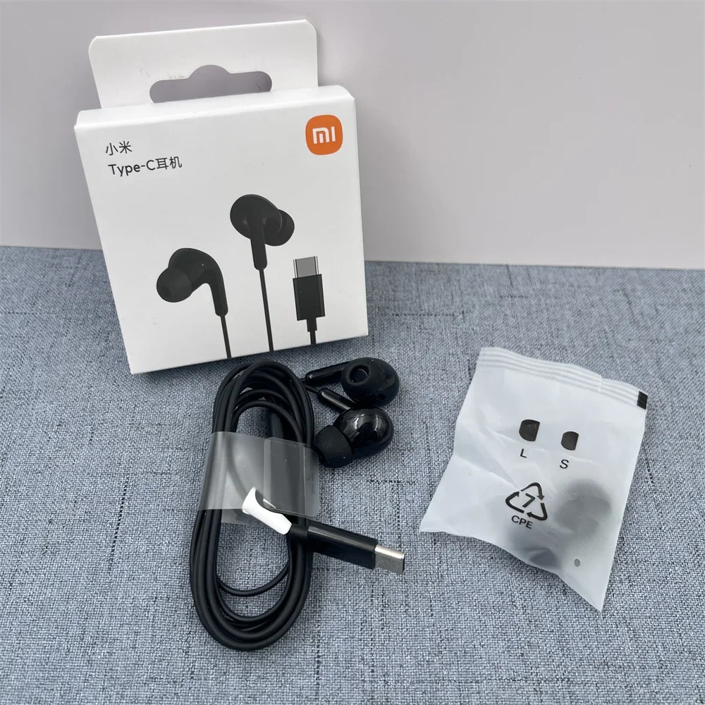 الأصلي Xiaomi Mi الألعاب الموسيقى نوع C سماعات أذن سلكية داخل الأذن سماعات أذن رياضية مع ميكروفون سماعات أذن استريو