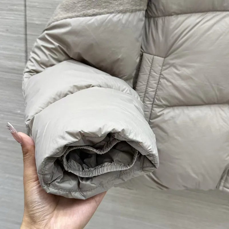 2026, New Design, Women's Double-sided Cashmere Plaid Beanie Down Jacket, Fashionable and Warm Coat, High-Quality Kimono, Y2K