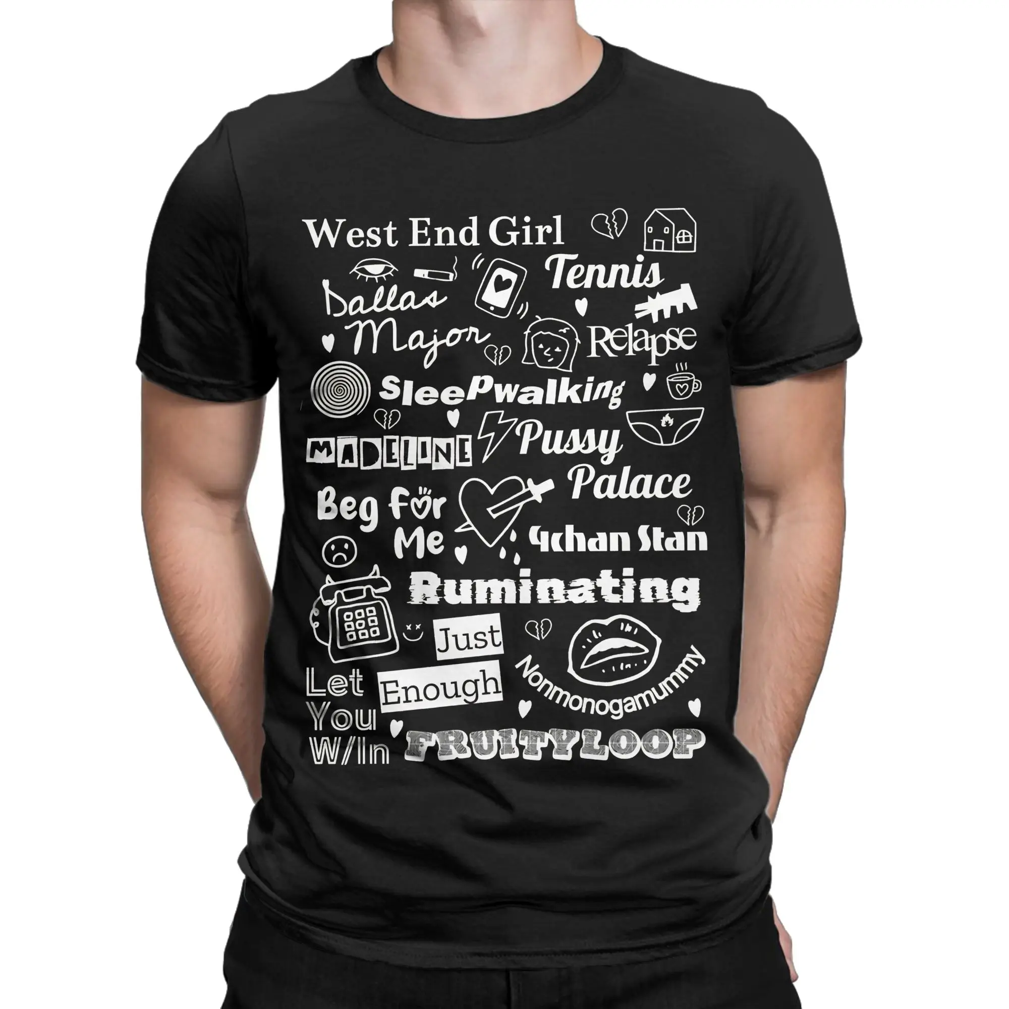 West End Girl Collage Lily Allen West End Girl Tour 2026 Men's T Shirt  Novelty Tees Short Sleeve Round Neck T-Shirt Gift Tops