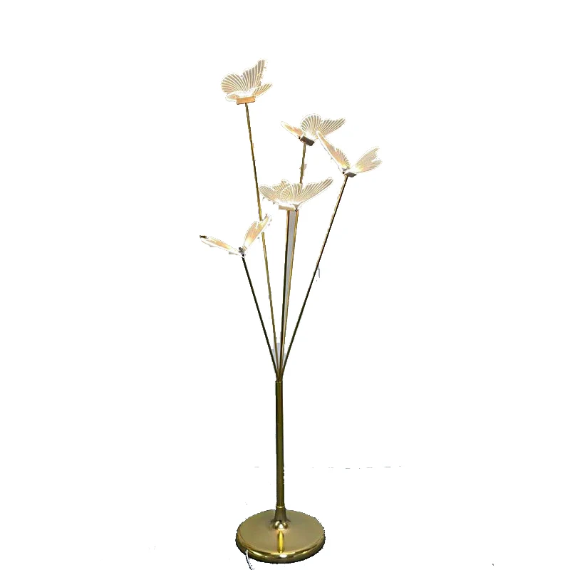 Hongcui Modern Landscape Atmosphere Floor Lamp LED Creative Butterfly Standing Lights for Wedding Party Stage Background Decor