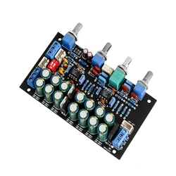 Préamplificateur Tone Board JRC5532 OP Médailles Préampli Volume Tone Control DIY Haut-Parleur Amplificateurs Home Sound Audio Amp AC12V-15V