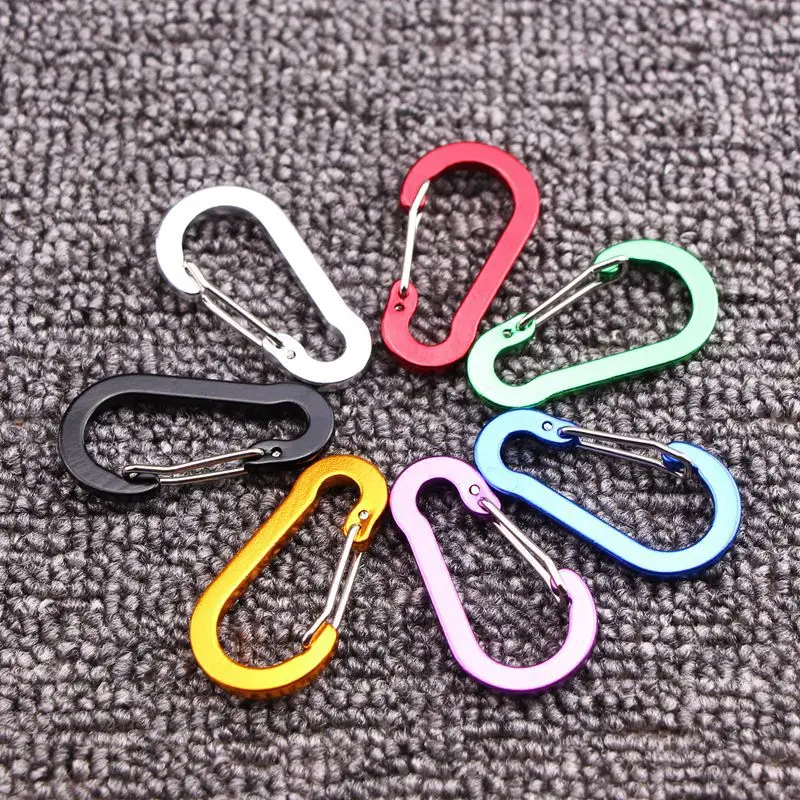 Easyfish  Fishing CC1 Steel Small Carabiner Clips Outdoor Camping  Multi Tool  Fishing Acessories 6pcs