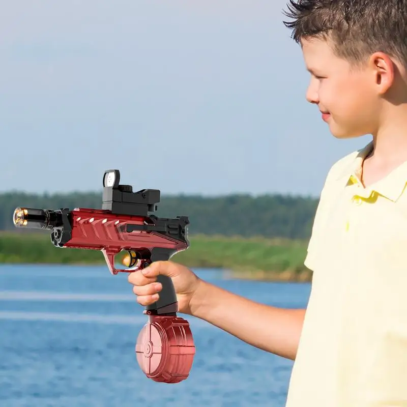 Pistolet à eau d'été à flamme simulée, pistolet Portable à haute pression, tir entièrement automatique, jouet de plage, pour enfants garçons