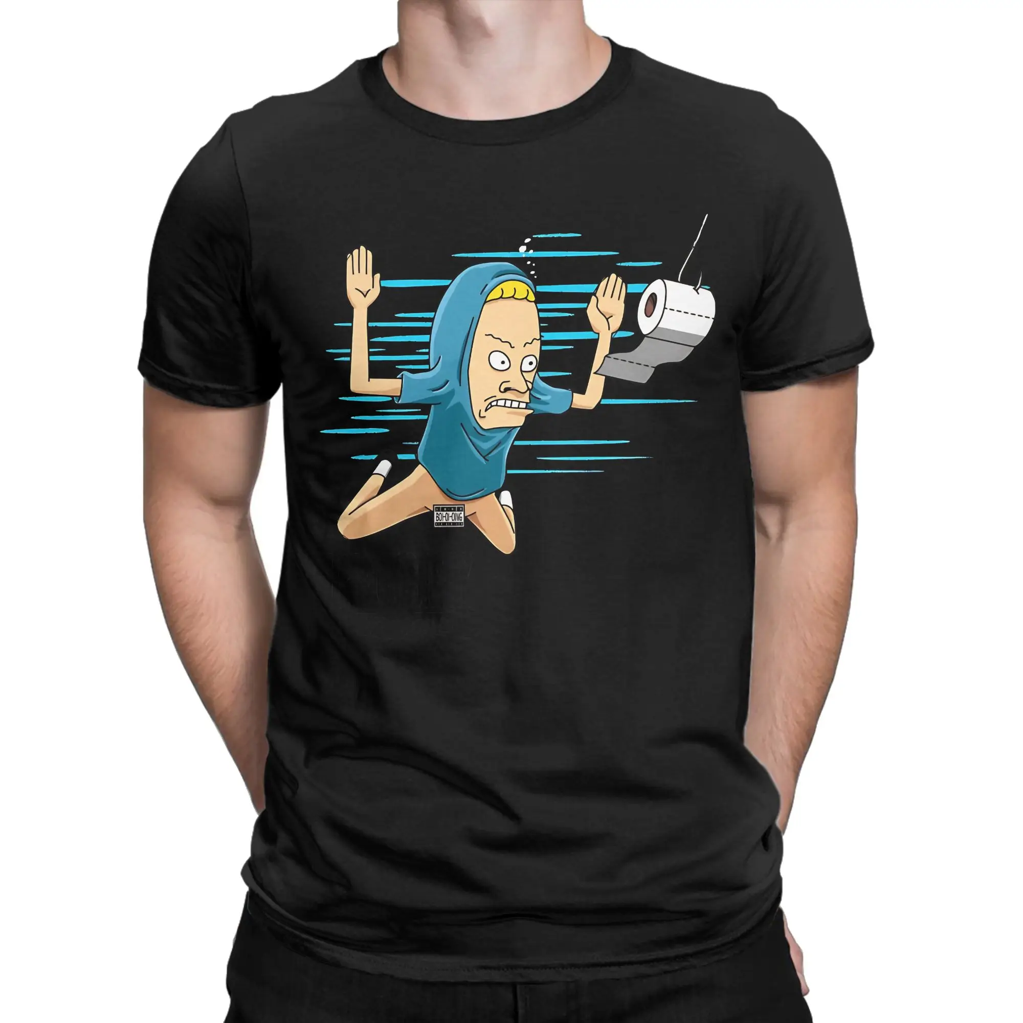 TP For My Bunghole Classic Beavis and Butt-Head Graphic 100% Cotton T-Shirt Tops Tees For Men