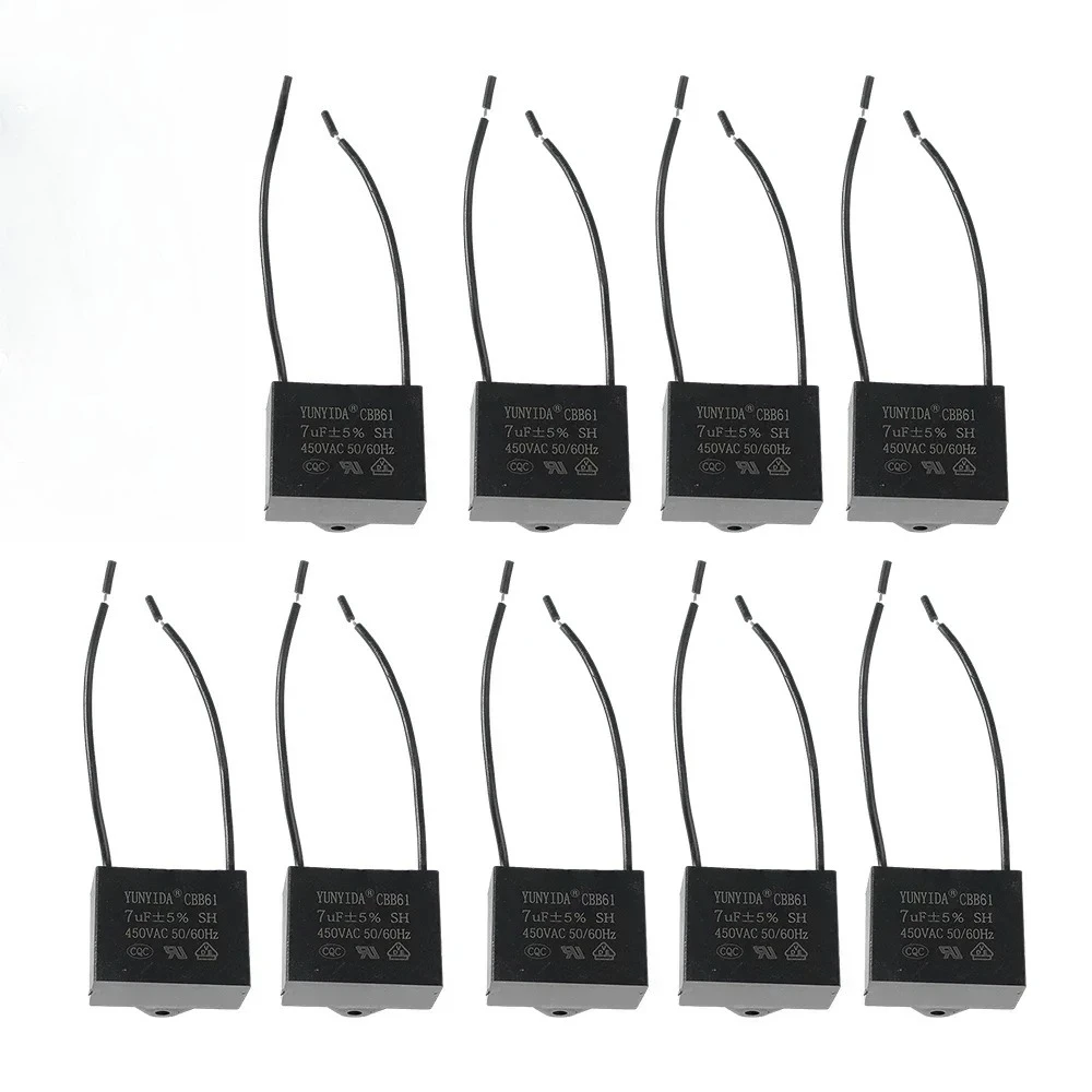 1 قطعة CBB61 450 فولت تشغيل المحرك/بدء مكثف 0.8-10μF قيم متعددة لمراوح السقف محركات العادم تطبيقات HVAC