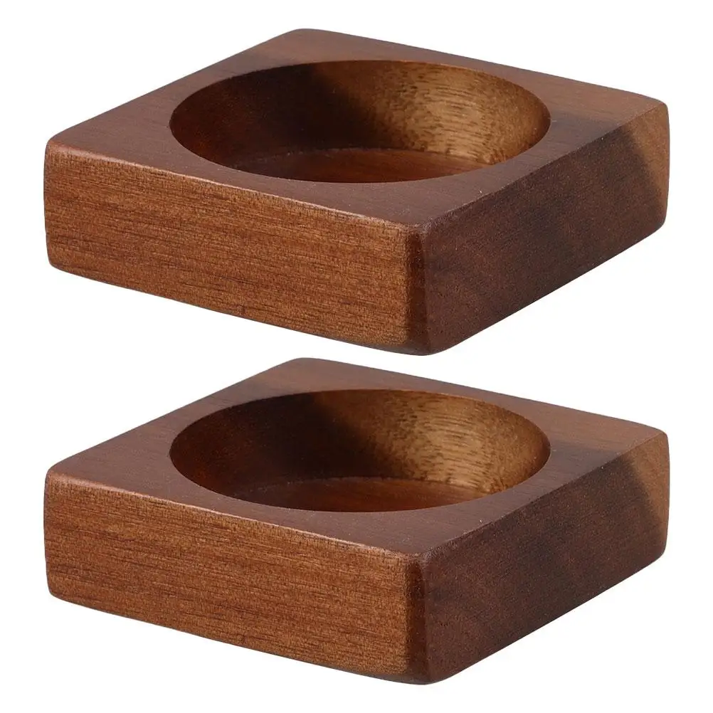 

2PCS Wooden Grinder Bottle Base Trays for Kitchen Counter Salt Pepper Spice Rack Holder Storage Organizing