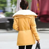 Women Winter Jackets Thicken Hooded Long Down Jacket Women Coats Slim Fit Hair Collar Cotton-padded Clothes Women Down Coats 4