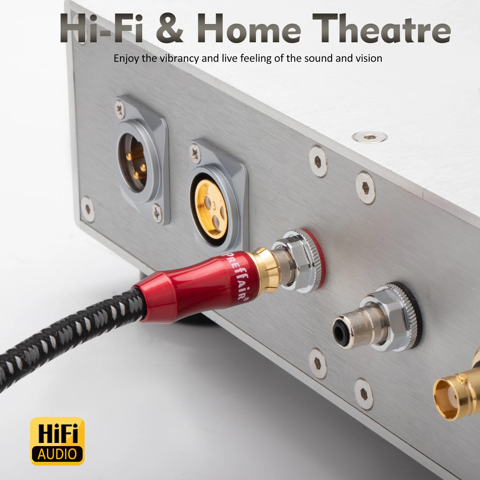 4 Uds Preffair R1705 conector RCA chapado en oro Cable macho adaptador de Audio conector de altavoz en espiral rojo para Cable de 6,5mm