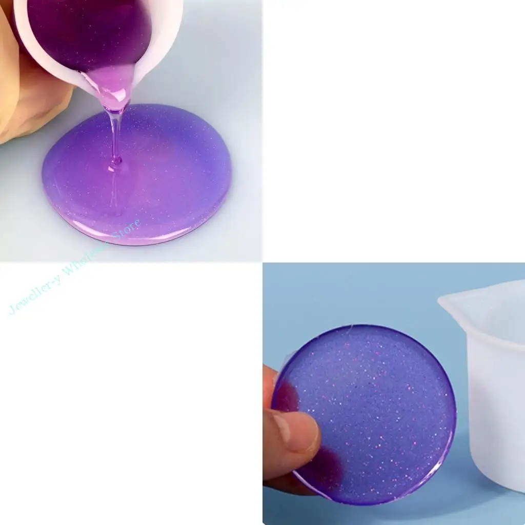 

R7UF Силиконовый измеренный чашка DIY Смоловая инструмента