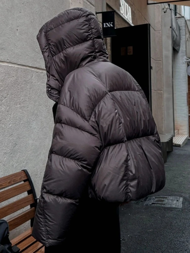 جديد إمرأة تصميم سميكة الدافئة رقيق سترة منفوخة جديد الخريف الشتاء ملابس علوية الإناث عادية قصيرة مقنعين بطة أسفل معطف