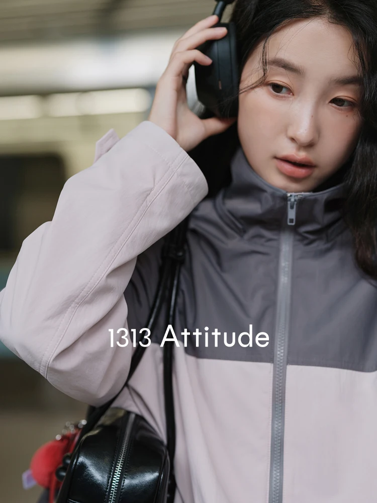 

Свободное женское ветрозащитное пальто для спорта на открытом воздухе, повседневное весенне-осеннее пальто розового цвета Blo Amy Wine House из нейлонового волокна