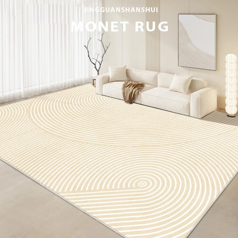 Minimalist Line Decorate Living Room Carpets Large Area Print Bedroom Rugs Home Fashion Light Luxury Plush Mat Ковер Tapis 러그