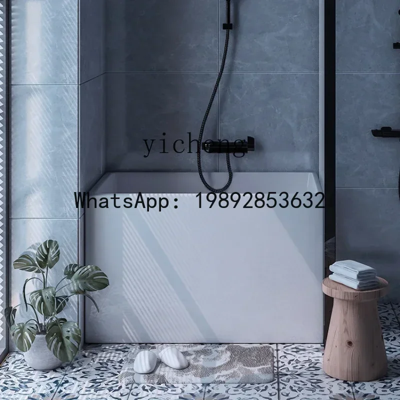 Small Bathtub Household Acrylic Japanese Sitting Deep Bubble Movable Mini Bathtub