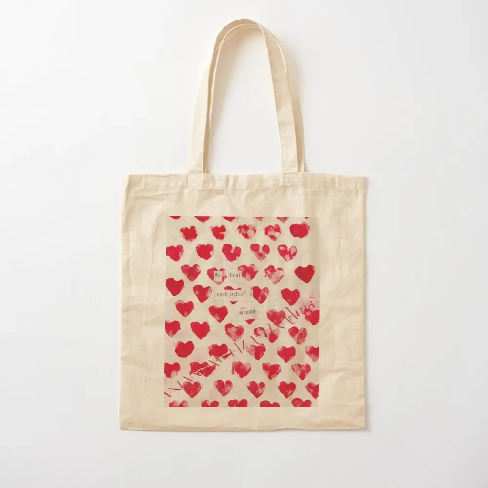 We Heal Each Other's Wounds Tote Bag tote bag university cloth bag woman shopping bags foldable