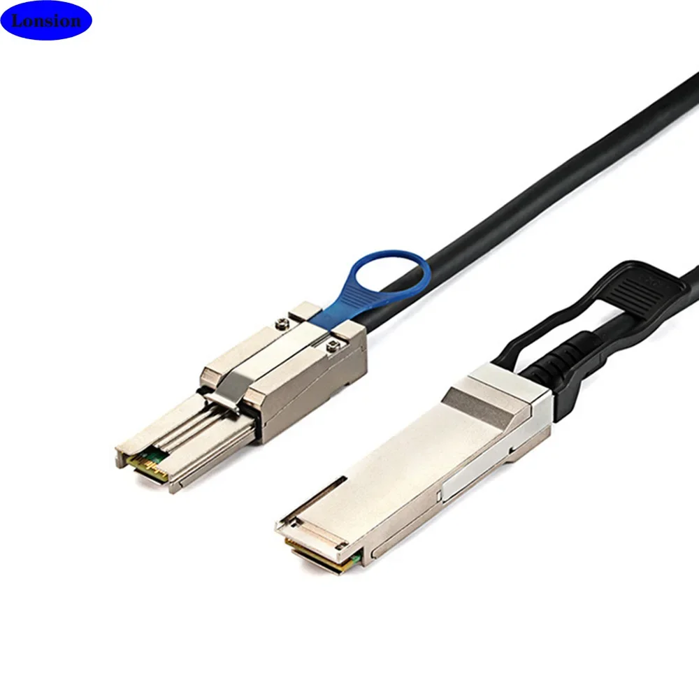 

QSFP to MiniSAS HD Adapter Cable, 40Gbps SFF-8436 to SFF-8088 Active Optical Cable, for High-Speed Data Center/Server/Storage